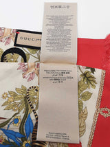 Gucci 100th Anniversary Multicolor Gg Floral Tiger Silk Scarf Do0826lxzde