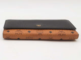 Mcm Canvas Leather Trifold Wallet Brown Aa1025ixsa
