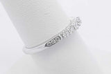 0.19cttw Diamond Ring In 14k White Gold 2.4 Grams Size 7.25 Eb0326lixsa