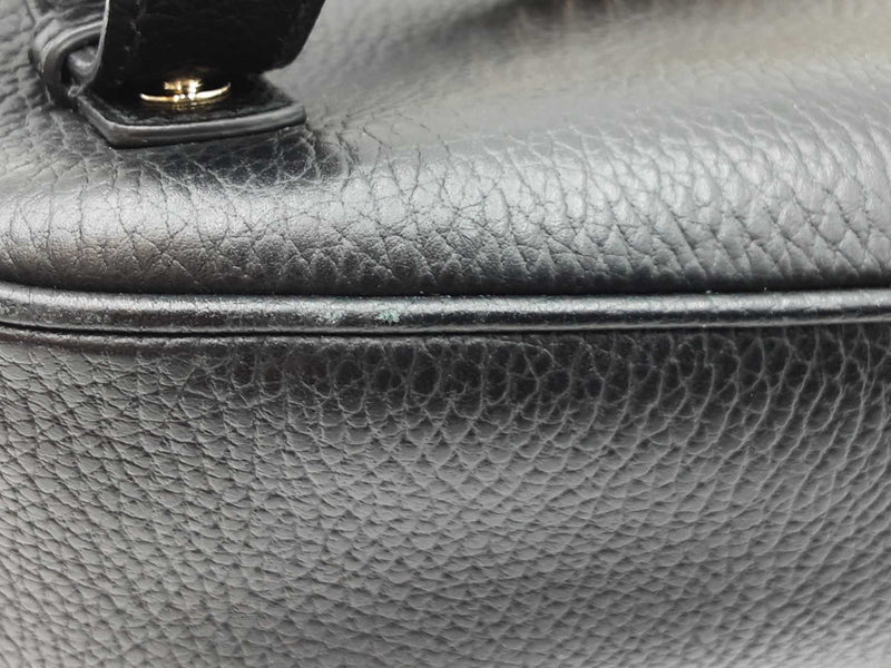 Gucci Soho Interlocking G Rucksack Black Pebbled Leather Backpack Fw0425wzxdu