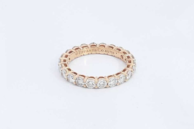 Tiffany & Co. Diamond Eternity Band In 18k Yellow Gold 2.5g Sz 6.25 Eb0724orxzsa