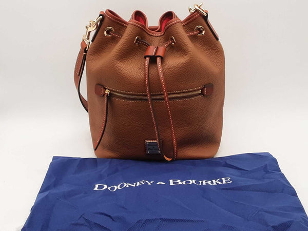 Dooney & Bourke Pebble Grain Small Drawstring Crossbody Brown Aa0725pzsa