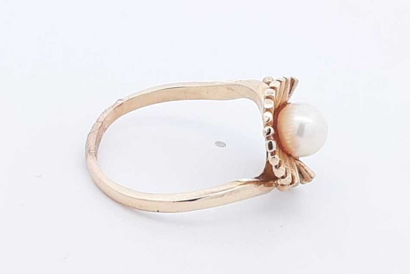 Pearl Ring In 10k Yellow Gold 5.4 Grams Size 12 Eb1024lxzsa