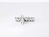 1.0 Cttw Diamond & 14k White Gold Cross Pendant 2.6 Grams Fw0826ixzdu