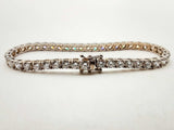 Approx 10.5 Ctw Lab Grown Diamond 18k Wg 13.7g Bracelet 6.75 In Do0723wxzxde