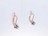 0.40 Cttw Diamond & 14k Rose Gold Leverback Earrings 5.6 Grams Fw0925prxdu