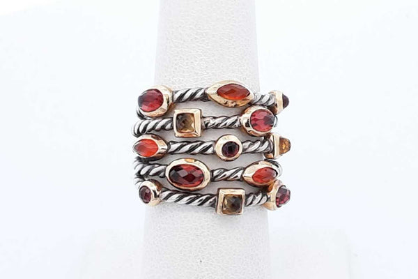 DAVID YURMAN Cable high quality Band Ring with Red Carnelian Stone sz6.5