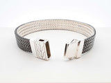 John Hardy Rata Woven Link Reversible Bracelet In Sterling Silver 39.3 Grams 7 Inch Fw0626wxzdu