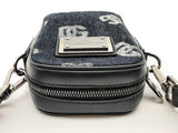 Dolce & Gabbana Jacquard Black Denim Leather Dg Logo Crossbody Bag Do0125rxzde