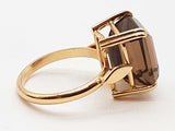 Brown Smokey Quartz 18k Yellow Gold 5.3g Ring Size 6 Do0625worde