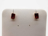 Red Garnet 10k Yellow Gold 0.8g Stud Earrings Do0726wxde