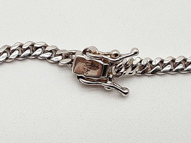 14k White Gold 36.2g Solid Cuban Chain 26 In Aa0725lexzsa