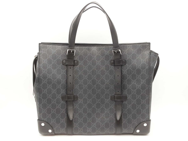 Gucci Gg Supreme Monogram Selleria Calfskin Tote Bag Sd0725pzxsa