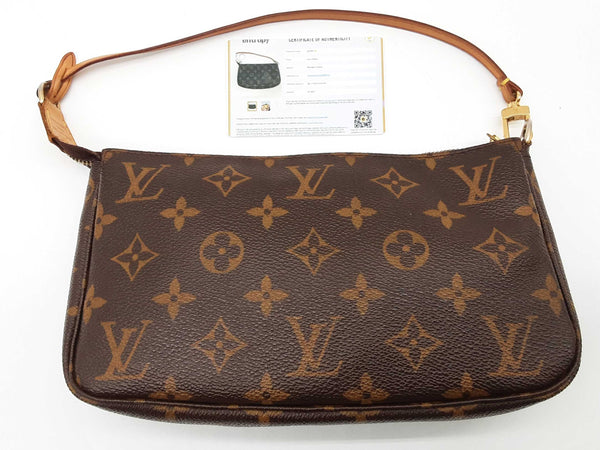 Louis Vuitton Pochette Brown Monogram Coated Canvas Clutch Do0425irrde
