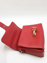 Gucci Interlocking G Red Leather Top Handle Bag Eb0726wxzdu