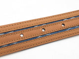 Gucci Interlocking G Belt Buckle With Denim & Leather Belt Size 85|34 Fw0825ezdu