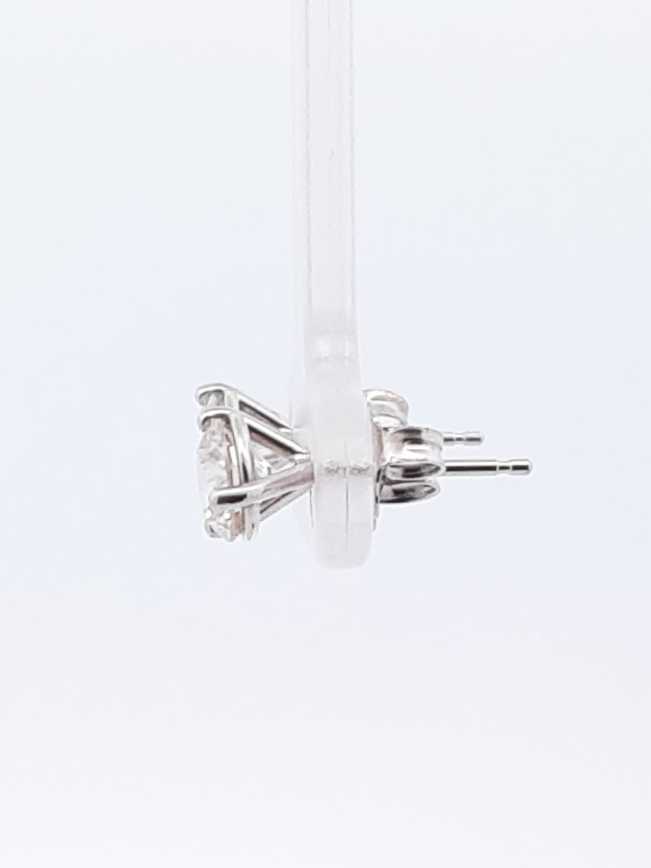1.3 Cttw Diamond & 14k White Gold Stud Earrings 1.1 Grams Fw1123ixzdu