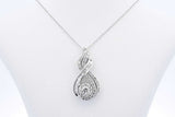 Approx. 1.3ctw Diamond Pendant Necklace In 10k White Gold 3.5g 18 In Eb0724wxzdu