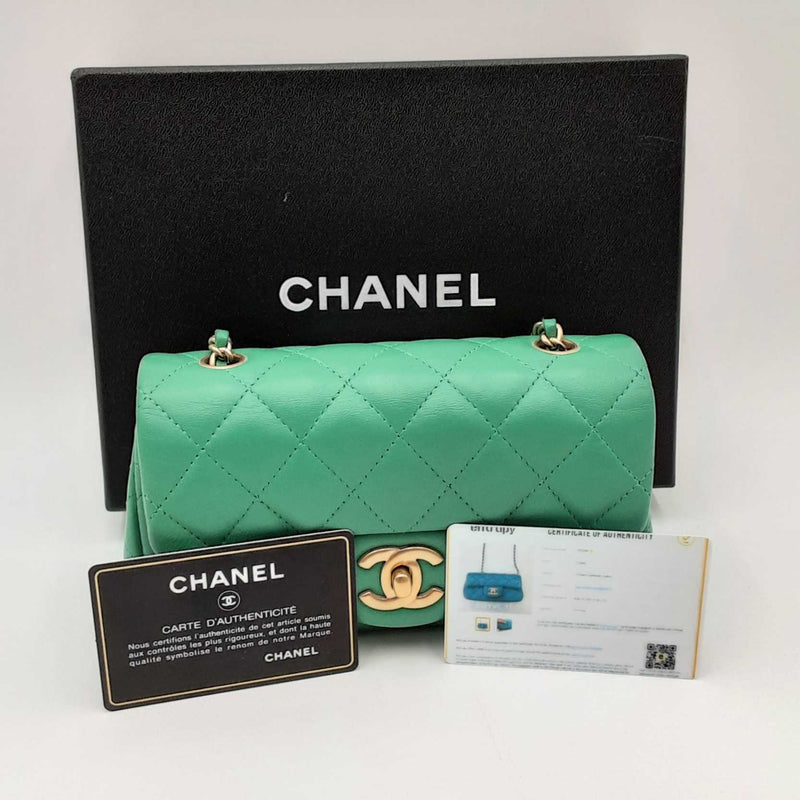 Chanel Mini Matelasse Chain Green Shoulder Bag Sd0625lizxdu