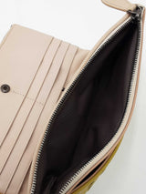 Bottega Veneta Duo Clutch In Lime Green & Beige Intrecciato Leather Fw0926lcrdu