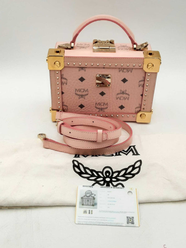 Mcm Berlin Crossbody Bag In Pink Visetos Aa0225rxzsa