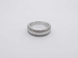 .72 Ctw Diamond 14k White Gold 6.6 Grams Ring Size 7.5 Sd0725wrzsa