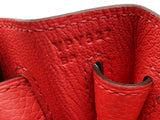 Hermes Kelly 28 Rose Texas Red Clemence Palladium Handbag Do0226lloxzde