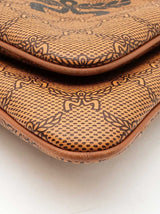 Mcm Himmell Triangle Pouch In Cognac Lauretos Coated Canvas Fw0725crdu