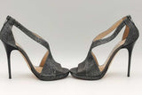 Jimmy Choo Gray Metallic Heels Size 39.5 Eb0923lxzsa