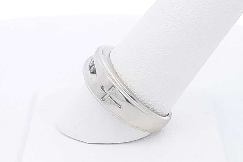 0.07ctw Diamond Ring In 10k White Gold 3.5 Grams Size 8.75 Eb0425ersa
