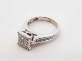 1.22 Cttw Diamond & 14k White Gold Engagement Ring 6 Grams Size 7 Fwczxdu