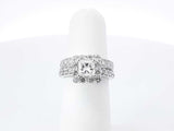 1.79 Cttw Diamond & 14k White Gold Halo Bridal Set 6.5 Grams Size 5 Fw0726erzdu