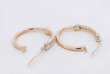 0.16cttw Diamond Hoop Earrings In 10k Yellow Gold 2.3 Grams Eb0926loxsa