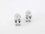 0.70 Cttw Diamond Baguette & 14k White Gold Omega Back Earrings 4.2 Grams Fw0826ocrdu