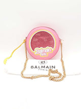 Balmain Barbie Translucent Pink Disco Round Crossbody Eb0425lxxzsa