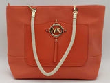 Michael Kors Amy Large Rope Tote Orange Aa1026wzsa