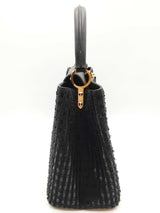Louis Vuitton Capucine Black Tweed Patent Leather Handbag Do0625ooxzde