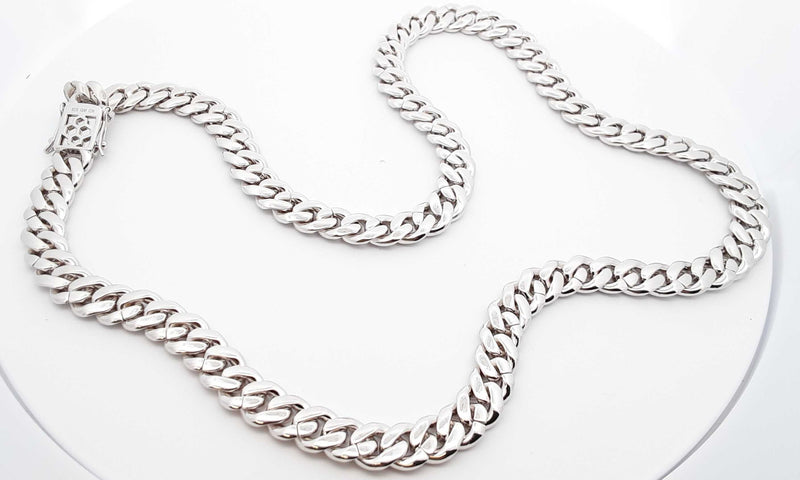 Sterling Silver Cubic Zirconia Cuban Link Chain 124g 24 In Ebosodu 144030007274