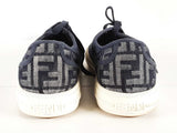 Fendi Domino Ff Denim Low Top Sneakers Size 12us Sd10225lcrde