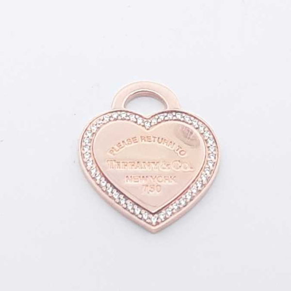 Tiffany & Co. 0.42ctw Diamond 18k Rose Gold Pendant, 3.2 Grams Hs0524wrxsa