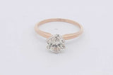 1.0ctw Diamond Solitaire Ring In 14k Yellow Gold 2.5 Grams Size 8 Eb0326lcrxsa