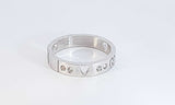 Gucci .36 Cts Tw Diamond & 18k White Gold Icon Heart Ring Size 6.75 Eb0124ixzdu