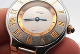Cartier Must 21 Two Tone Quartz 28mm Stainless Steel Watch Eb1225rxzdu