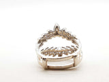 14k White Gold 4.6g .16cttw Diamond Wreath Guard Ring Size 5.5 Lh1024lrxde