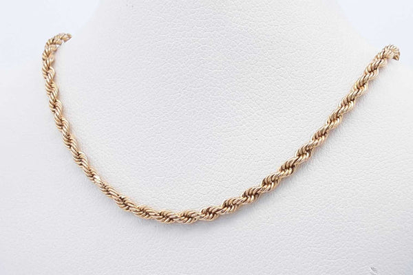 10k Yellow Gold Rope Chain 2.5 Grams 18.5 Inch Eb1024exsa