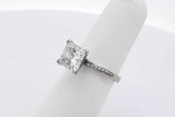 2.52ctw Princess Cut Diamond Ring In 14k White Gold 3.1g Size 5.25 Eb0326prxzsa