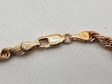 14k Yellow Gold 9.5g Rope Bracelet 8.5 In Do0125wxzde