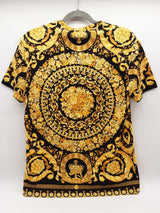Gianni Versace Barocco Black Yellow Tshirt Size Italian M Do0226lrxde