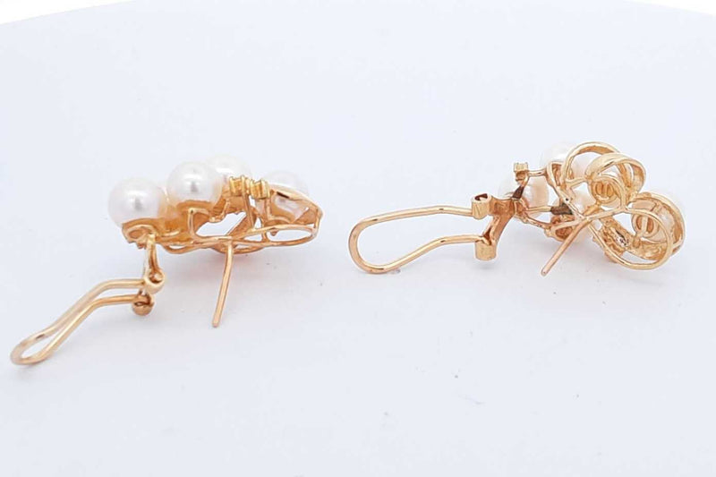 Pearl Earrings In 14k Yellow Gold  8.5 Grams Eb0724oxzdu