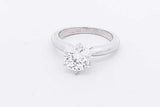 1.0ctw Lab Grown Diamond Ring In 18k White Gold 3.8 Grams Size 4 Eb0826prxsa